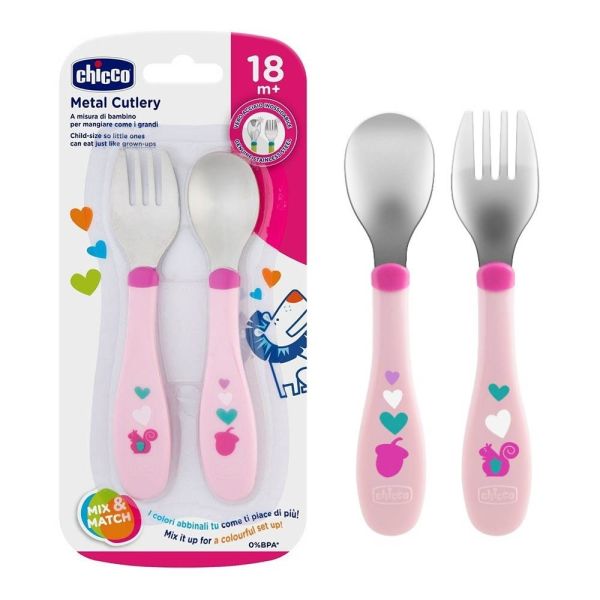 Spoon Metal Cutlery (+18M) Neutra Pink 1-71
