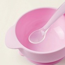 Bib Silicon Feeding Set - Pink 1-330