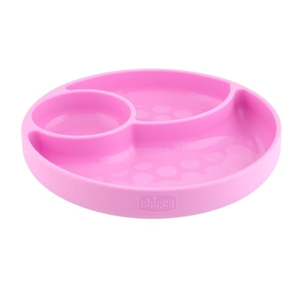 Silicone Divided plate pink 12M+ 1-374
