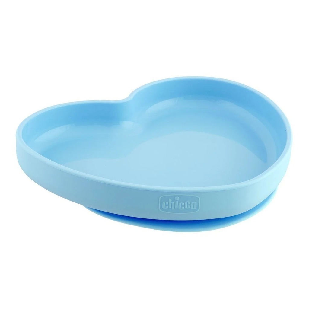 Silicone Heart plate Blue 9M+ 1-373