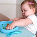 Silicone Heart plate Blue 9M+ 1-373