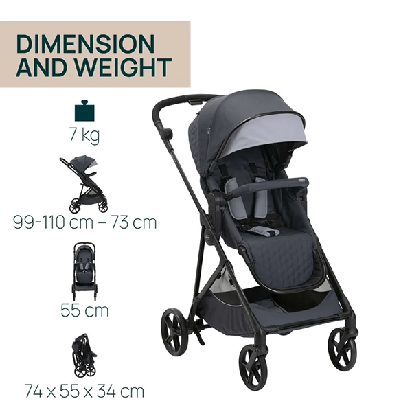 Stroller Seety Boston Grey 2-2 
