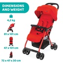 Stroller Ohlala3 Red 2-34 