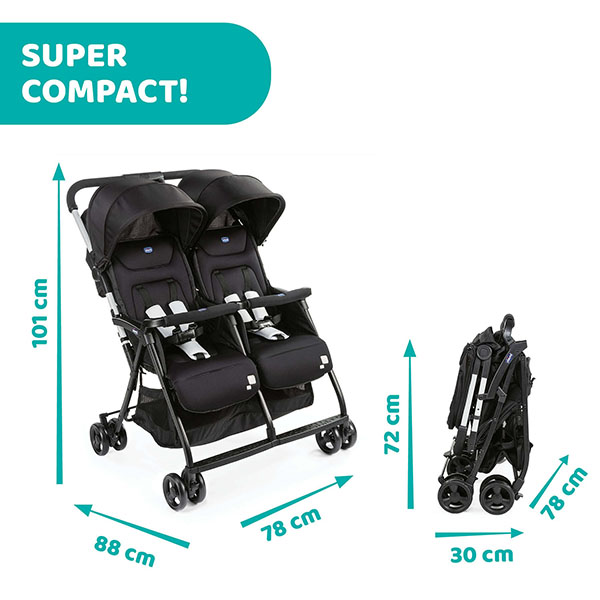 Stroller Ohlalal Twin Black2-22 