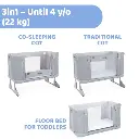 Bed (Next2Me Forever) ash Grey 2-99 