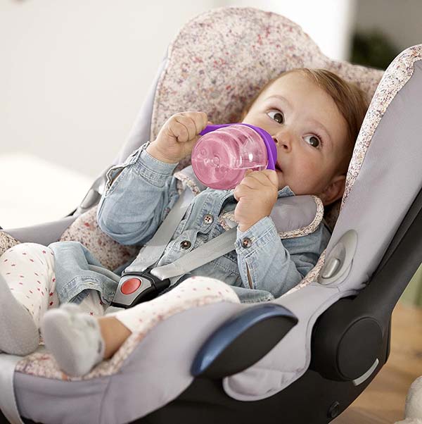 Avent cup with purple spout