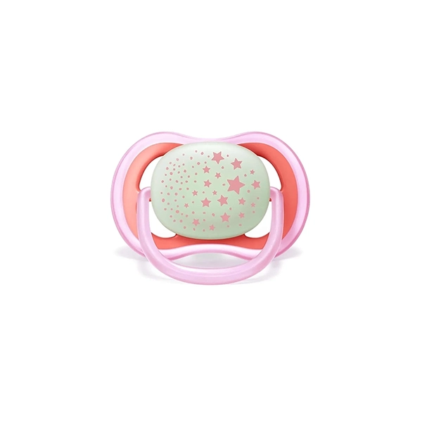 Soother 6-18m Star/Bear Design, Pink