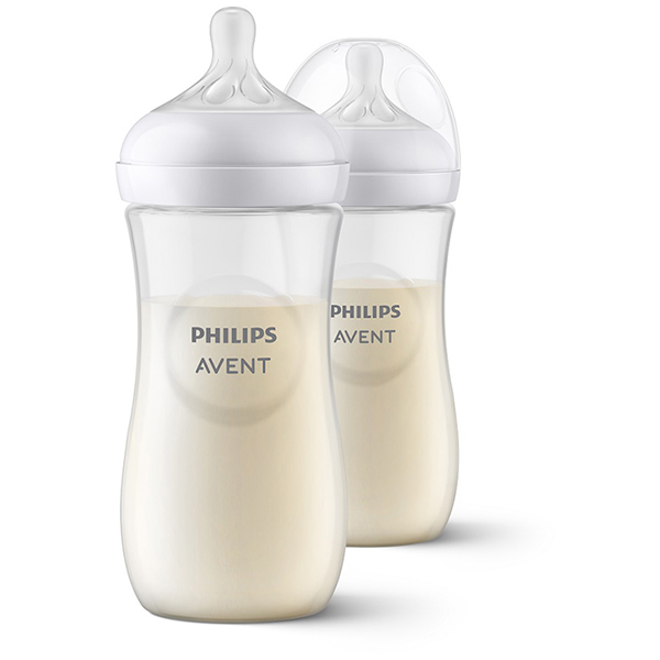 Natural Double Feeding Bottle 330ml  (New Shape)