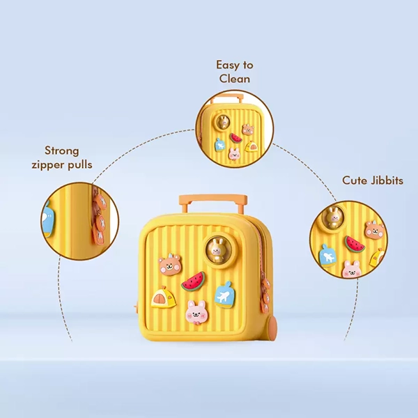 RUBBER BAG BACK BIG (SQUARE YELLOW&PINK) 32225 koool