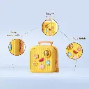 RUBBER BAG BACK BIG (SQUARE YELLOW&PINK) 32225 koool