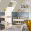 Ikea Wooden Bed (F63A) Mat(132*70)