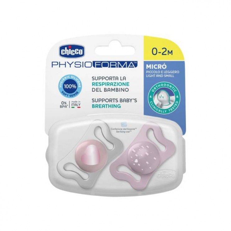 Chicco - Soother  Ph Micro Girl Sil(0-2M) 2Pcs 1-40