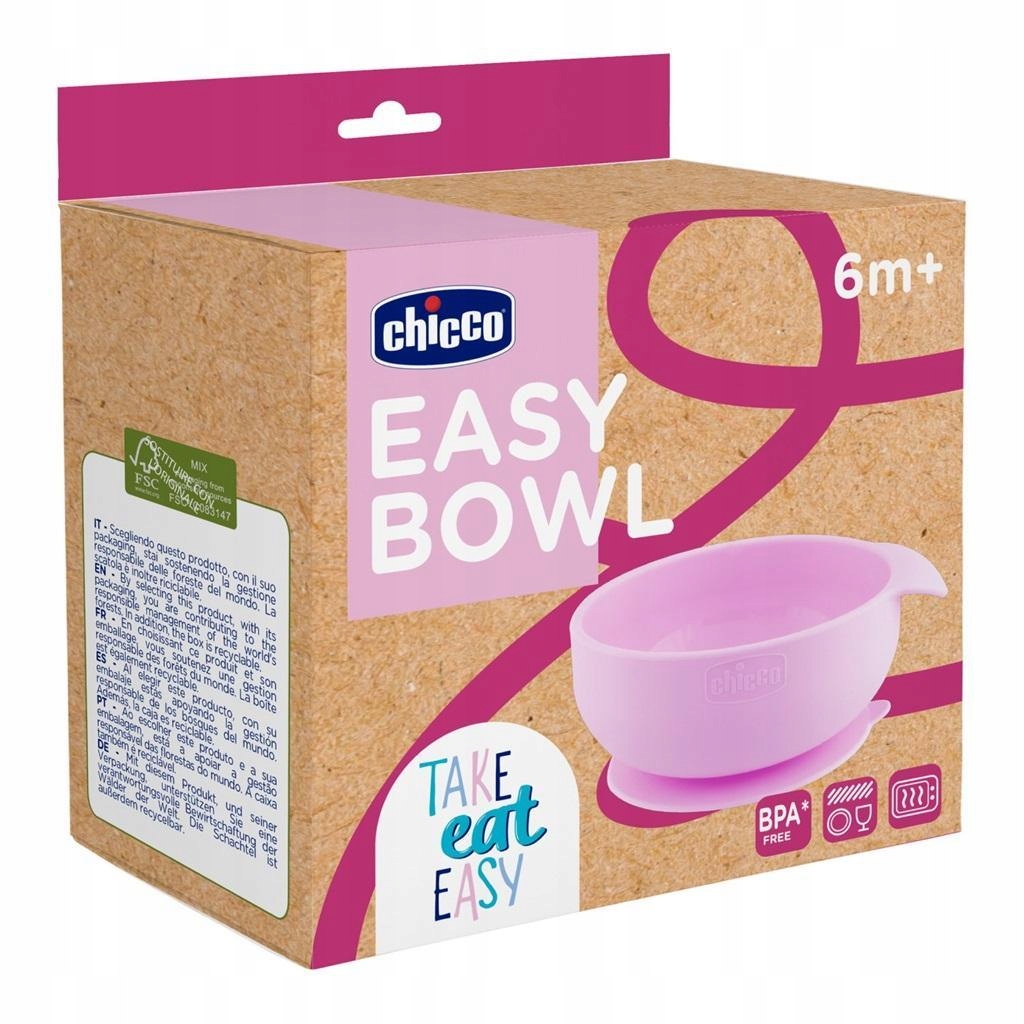 Silicone Bowl Pink 6M+ 1-370