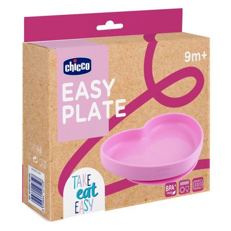 Silicone Heart plate pink 9M+ 1-372