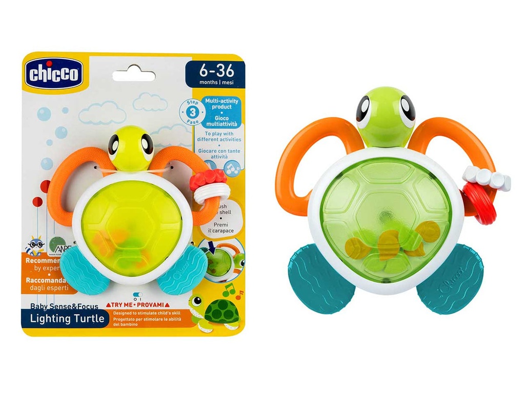 Chicco - TOY BS LIGHTING TURTLE RATTLE  1-3002