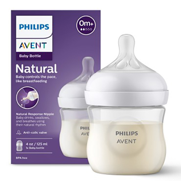 Philips Avent - Natural feeding bottle 125ml white (new shape)