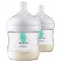 Philips Avent - Natural 125ml Double Anti-Colic White Feeding Bottle (New Shape)