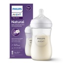 Natural feeding bottle 260ml single white (new shape)