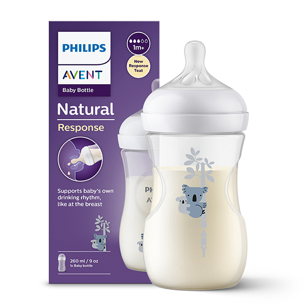 Philips Avent - Natural Feeding Bottle 260ml with Koala Design (New Shape)