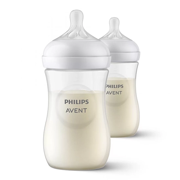 Philips Avent - Natural Double White Feeding Bottle 260ml (New Shape)