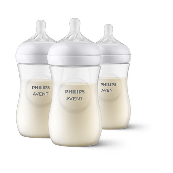 Natural Triple White Feeding Bottle 260ml (New Shape)