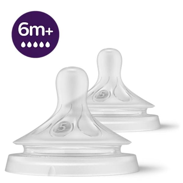 Philips Avent - Natural Double Nipple +6/5 Drops (New Shape)