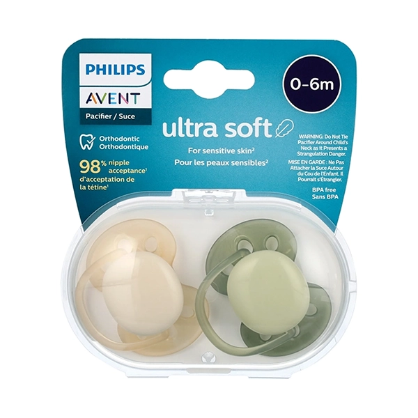 Soother 0-6m  green/brown