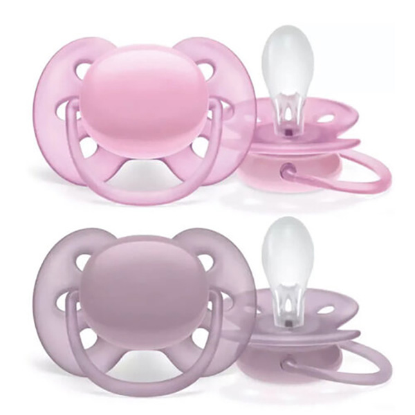 Soother 0-6 pink and purple