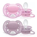 Soother 0-6 pink and purple