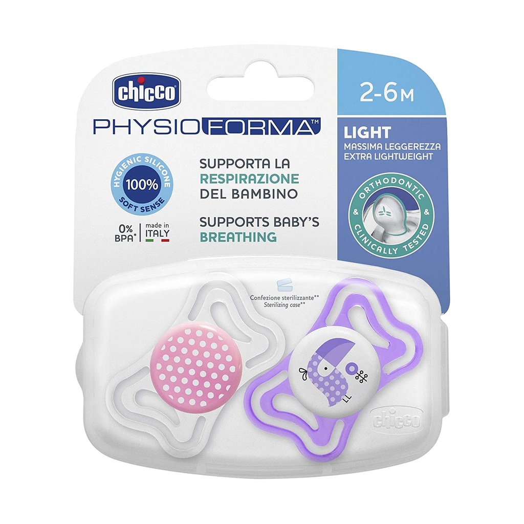 Soother Ph Light Girl Sil( 2-6M ) 2Pcs 1-52