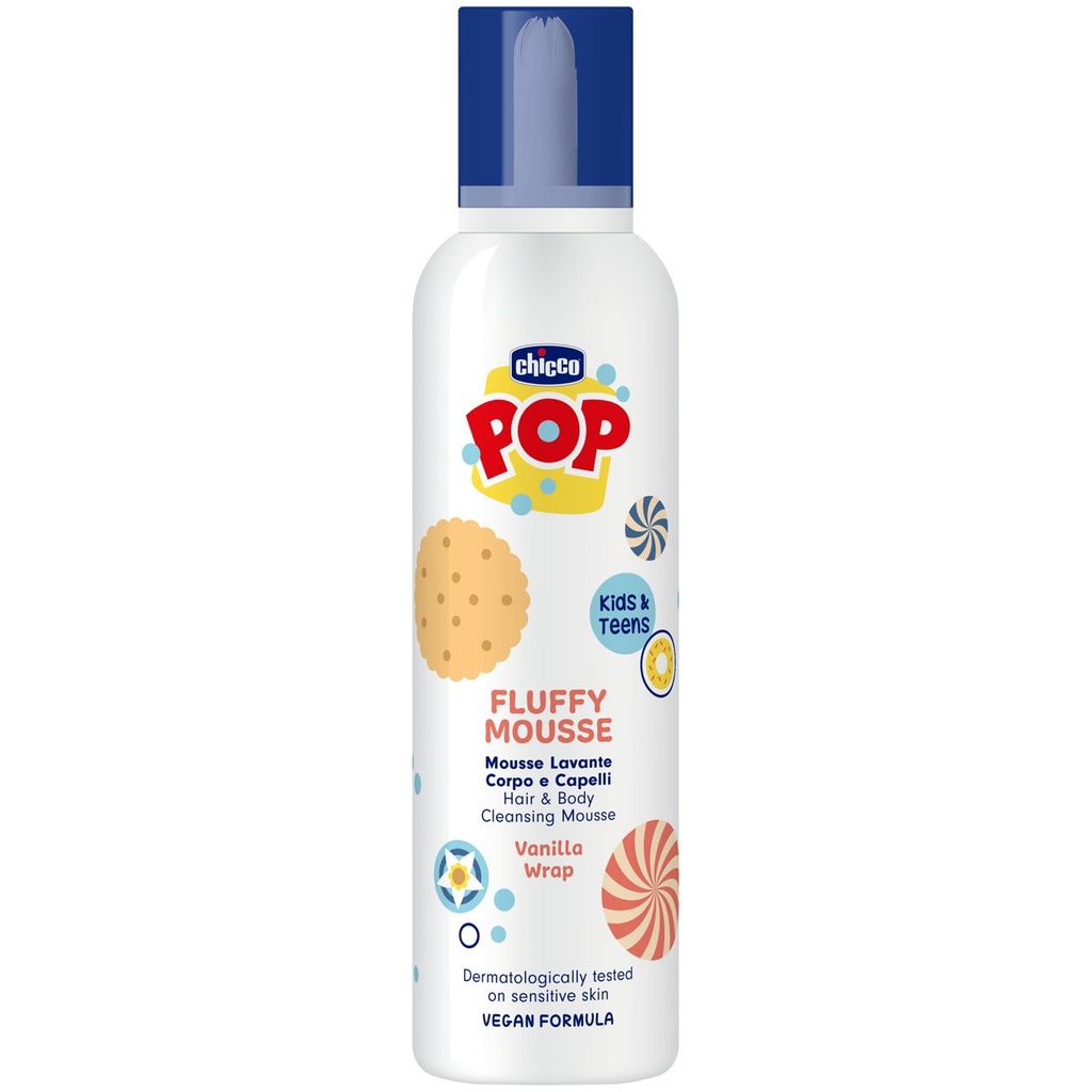 Chicco - Kids Fluffy Mousse Hair&Body Vanilla 200Ml 1-310 
