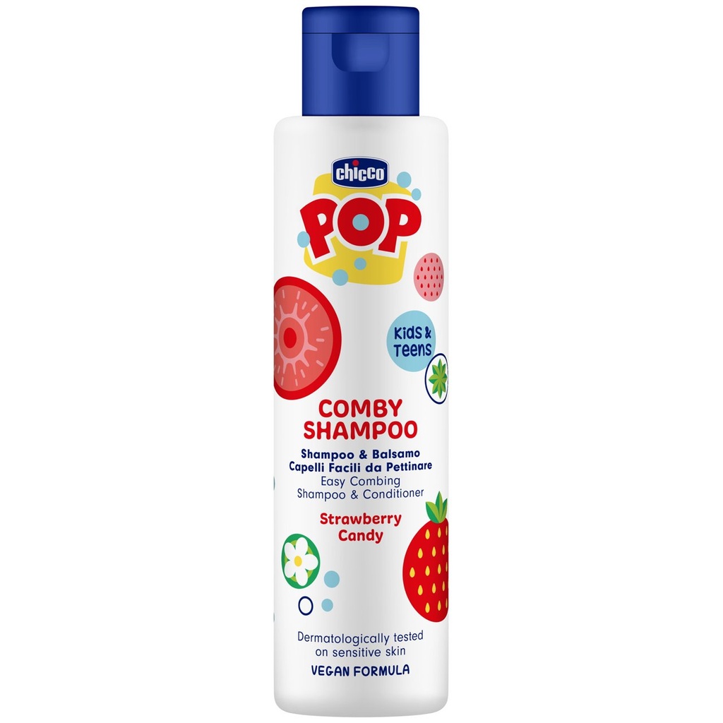 Chicco - Kids Comby Shampoo +Cond Strawberry 250Ml 1-312 