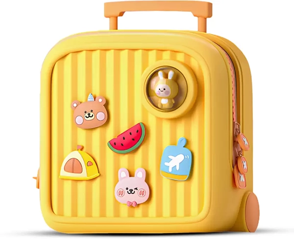 RUBBER BAG BACK BIG (SQUARE YELLOW&PINK) 32225 koool