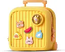 RUBBER BAG BACK BIG (SQUARE YELLOW&PINK) 32225 koool