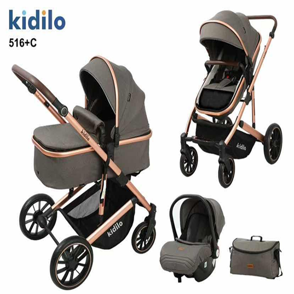 Kidilo Set Stroller (516+C) Grey 8-836