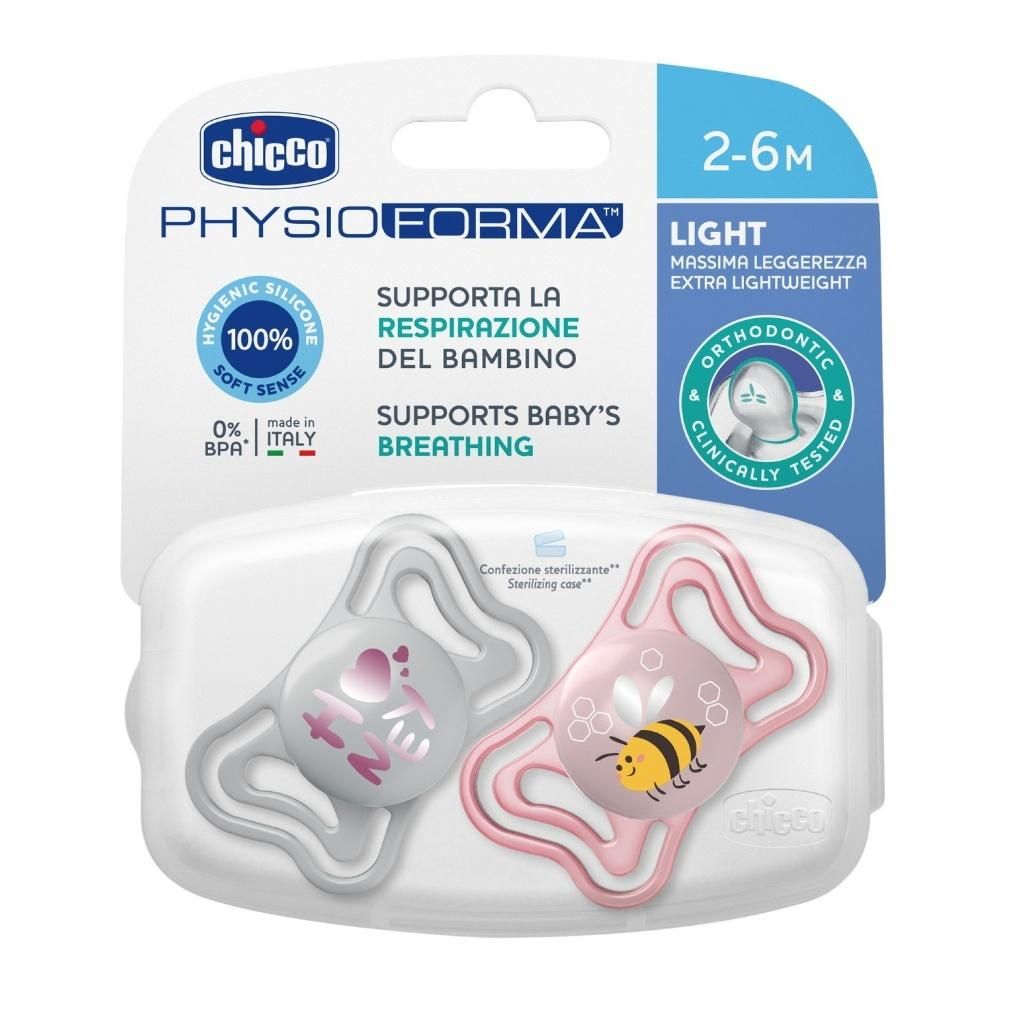Chicco - Soother Physio Light Girl Sil (2-6M) 2Pcs 1-50