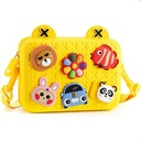 RUBBER BAG HAND SMALL Rectangle (YELLOW&PINK) 32223